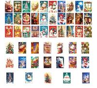 Cartoline Di Natale Vintage - 50 Biglietti D'auguri Di Capodanno, Set Di Cartolinee Natalizie Antiche | Cartoline Di Natale Per Amici, Famiglia, , Auguri Di Vacanza, Scrapbooking, Collezionismo