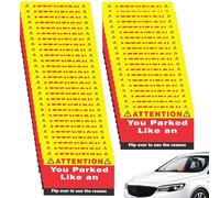 Cartoline di parcheggio sbagliate, adesivi per parcheggio sbagliato | Segnale di avvertimento per biglietti di parcheggio - Carte divertenti "sei parcheggiato come ", 50 biglietti da visita, ma
