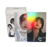 Cartoline fotografiche laser per bambini randagi, 50 pezzi, album fotografico con effetto olografico per bambini randagi, carte Lomo per ragazzi e ragazze (carta laser HyunJin)