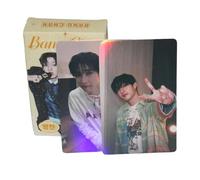 Cartoline fotografiche laser Stray Kids, 50 pezzi, album fotografico per bambini randagi, con effetto olografico, carte Lomo per ragazzi e ragazze (Bang Chan)