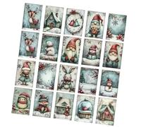 Cartoline Natalizie Vintage | 20 Pezzi Decorazione Con Neve Per La Casa,Cartoline di Natale Retrò con Gnomi e Animali | Per Desideri Invernali Amici Famiglia Collezionisti Bambini Adulti Feste