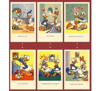 CARTOLINE POST CARDS WALT DISNEY PALETTI PAPERINO SET N 10 PEZZI