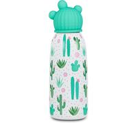 Cartomania Borraccia con tappo sagomato Cactus, Verde, 500 ml, Acciaio Inox, BPA free, Ermetica, Caldo 12h/Freddo 24h, A prova di perdite, Scuola, Sport, Viaggio, Per bambini e adulti, Idea regalo