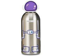 Cartomania Borraccia con tappo sagomato Spazio, Grigio, 350 ml, Acciaio Inox, BPA free, Ermetica, Caldo 12h/Freddo 24h, A prova di perdite, Scuola, Sport, Viaggio, Per bambini e adulti, Idea regalo