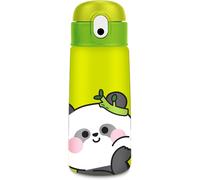 Cartomania Borraccia termica chill & refill, Panda, Azzurro, 460ml, Acciaio Inox