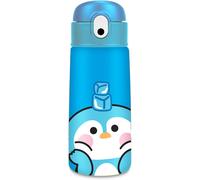 Cartomania Borraccia termica chill & refill, pinguino, Azzurro, 460ml, Acciaio