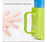Carton Milk Cup Holder, Drink Milk Pouch Box Adjustable Baby Holder Cup for Drinking Training [green]