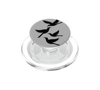 Cartonato retrò Mid-Century con quattro uccelli che chiamano 4 PopSockets PopGrip per MagSafe
