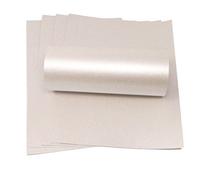 Cartoncini in formato A4, iridescenti, con brillantini, carta da 300 g/m2, per realizzare a mano biglietti di auguri avorio