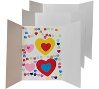 Cartoncino a 3 pieghe bianco puro su entrambi i lati, 61 x 40,6 cm, interno liscio, ecologico, include adesivi e carta, fiera della scienza, progetti scolastici, presentazioni aziendali di Lonurya