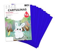 Cartoncino A4 Blu Scuro 185 g Carta cartoncino per lavoretti creativi, Scrapbooking, stampante inkjet e laser, uso scolastico e scuola - SIDI (blu scuro, 25h)