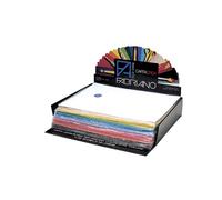 cartoncino cartacrea - 35x50cm - 220gr - colori assortiti - fabriano - expo 260 pezzi