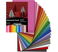 Cartoncino Colorato, 40 Fogli, Formato A4, 230 G/M², Multicolore, per Realizzare