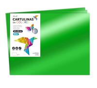 Cartoncino Colorato Metallizzato, Fogli Grandi 50x65 cm, Cartoncini 230g per Fai da Te, Progetti Creativi e Arte con Effetto Riflettente · m-office (10 fogli, verde)