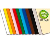 Cartoncino Colorato Premium Liscio cm. 50x70 Pacco Scuola Base
