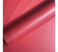 Cartoncino decorativo, colore rosso perlato su entrambi i lati, natalizio, formato A4, 290 g/mq, 10 fogli