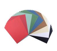 Cartoncino di lino Florence 250 g - 45 fogli A4 9 colori natalizi - Confezione multipla - Materiale per scrapbooking e biglietti natalizi - Pesante - Inviti eleganti e scatole regalo