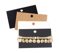 Cartoncino Espositore Schede espositive for braccialetti da 50 pezzi | Portacollane da 6x10 cm appeso che mostra etichette for gioielli, piccole imprese, materiale da imballaggio