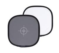 Cartoncino Grigio 18% Bifacciale e Disco Bilanciamento del Bianco, Pannello Grigio e Bianco Neutro 30x30 Cm/11,8x11,8 Pollici con Borsa per il Trasporto, Pannello di Messa a