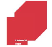 Cartoncino rosso formato A4, 180 g/m², 120 fogli, cartoncino colorato per arti o mestieri fai da te, biglietti, album di ritagli, stampa