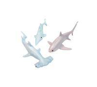 Cartone 6 set Shark 3 animali marini da bagnetto 21 cm