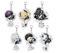 Cartone 6Pcs Kaiju Anime no 8 Portachiavi Hibino Kafka Mina Ashiro Zaino Ins Accessori Anime Ciondoli periferici