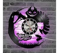 Cartone Animato 3D Alice nel Paese delle Meraviglie Orologio da Record in Vinile LED Orologio da Registrazione CD Creativo Antique New des