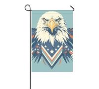 cartone animato Albatross 4 luglio Independence Day piccole bandiere esterne banner decorativi per la decorazione del cortile 12x18 pollici double sided