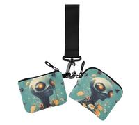 Cartone animato Aliens Science - Fiction e Fantasy Style Custodie porta carte di credito da donna porta cambiamenti mini moda cerniera portamonete portafoglio con cinturino da polso per donna 2