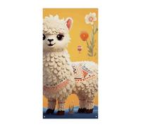 Cartone animato Alpaca Carino Animale Copertura Della Porta Banner Party Decor Forniture Portico Appeso Banner Personalizzazione Festone Per Vacanze Compleanno Giardino Prato