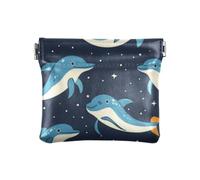 Cartone animato Animale Delfino Stella Blu Moda Cuoio DELL'UNITÀ di elaborazione Piccola Moneta Monete Gioielli Decorativi per Gli Uomini Donne