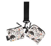 Cartone animato Armadillo Grigio Scuro Delle Donne Della Moneta Portafoglio Titolare di Carta Sottile Piatto Titolare di Denaro con Cinturino Da Polso per Lady 2 Pcs de credito para Hombre