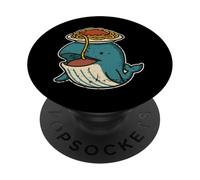 Cartone animato balena amorevole pasta PopSockets PopGrip Adesivo