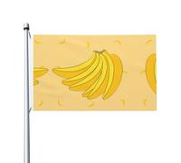 Cartone animato Banana Stampe Bandiera su entrambi i lati 3 x 5FT leggera e resistente al colore con asole Ideale per feste all'aperto e giardini.