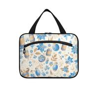 Cartone animato bavarese personalizzato distintivo blu e bianco appeso kit da barba borsa da viaggio con gancio, designer borsa essenziale per articoli da toeletta essenziali da viaggio per le donne