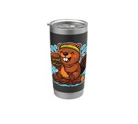 Cartone animato Beaver Burger Diga Bicchiere termico in acciaio inox doppia parete