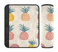 Cartone animato Beige Ananas 2 pz seggiolino auto Neck Strap Copertura Stop cintura di sicurezza Taglio in Neck per Truck funda para cinturón de carro