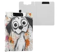 Cartone animato Bellezza Estetica Beagle Appunti Pieghevole Doppia Clip Metallo Portapenne Clip Board con Copertura Appunti Raccoglitore Accessori Ospedale