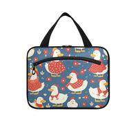 Cartone animato bianco carino anatra blu navy Hanging Bag per viaggiare con gancio, accessori di design Borsa per la cura della pelle per il viaggio Make up Travel cartera para maquillaje L