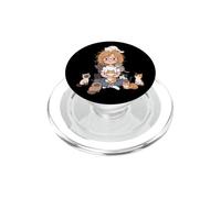 Cartone animato Bionda Donna Circondata Da Gatti Amante Gatto M PopSockets PopGrip per MagSafe