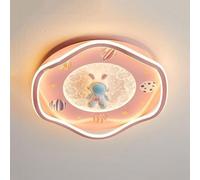 Cartone animato blu astronauta bambini montaggio a incasso plafoniera moderna luna stelle camera da letto vicino alla lampada da soffitto nordico minimalista rosa coniglio vivaio lampadario per la