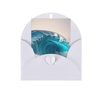 Cartone animato blu mare onda biglietti di auguri, biglietti di ringraziamento e buste, 10,2 x 15,2 cm, & matrimonio, baby shower, festa.