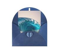 Cartone animato blu mare onda biglietti di auguri, biglietti di ringraziamento e buste, 10,2 x 15,2 cm, & matrimonio, baby shower, festa.