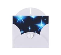 Cartone animato blu stella biglietto di auguri, biglietto bianco con busta, 4 x 6 pollici (circa 10 x 15 cm), per eventi, matrimoni, #compleanni.