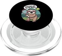 Cartone animato bradipo giocare a tennis con divertente Catchphrase PopSockets PopGrip per MagSafe