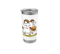 Cartone animato Burger di capra in Bicchiere termico in acciaio inox doppia parete