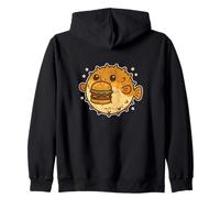 Cartone Animato Burger di Pesce Palla Felpa con Cappuccio