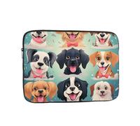 Cartone animato Cane Laptop Case 12 pollici, TSA Laptop Sleeve Antiurto Protettiva Notebook Case Impermeabile Copertura di Trasporto Del Computer Valigetta Borse Uomo Donna Borsa per Computer