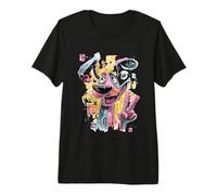 Cartone Animato Cane Pace Graffiti Pop Carattere Grafico Arte Segno Maglietta Premium