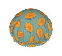 Cartone animato Canta Modello di frutta Cuffia da doccia Donna Cappucci per capelli lunghi riutilizzabili con fascia elastica Cappello da doccia a doppio strato per adulti Bambini